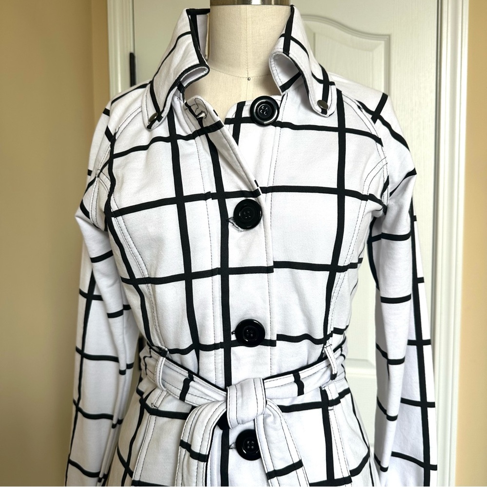 NWT LA Kitty Black and White Checkered Women's Jacket Size Small - Picture 2 of 7